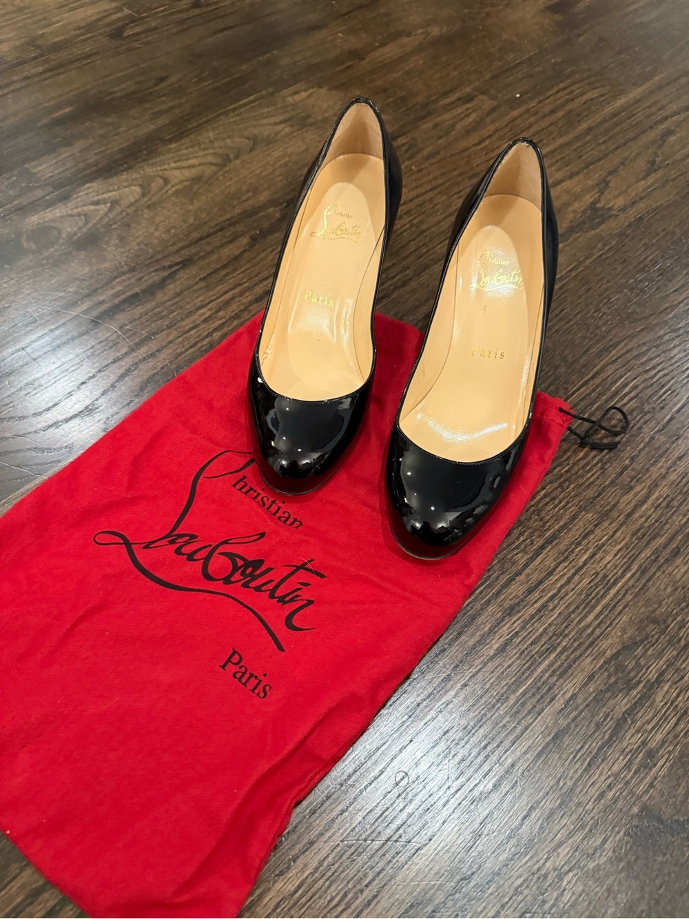 Christian Louboutin Black Patent Leather Classic Pumps